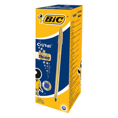 Ручка шариков. Bic Cristal Gold (9213401) золотистый d=0.32мм кор.карт. 20 шт./кор.