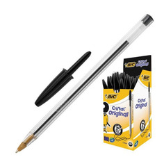 Ручка шариков. Bic Cristal (847897) прозрачный d=1мм кор.карт. 1стерж. линия 0.4мм 50 шт./кор.