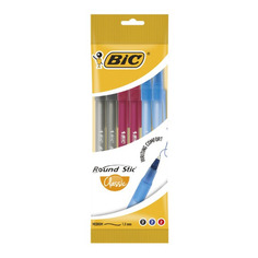 Набор ручек шариков. Bic Round Stic (929071) синий d=0.32мм пакет (6шт) 1стерж. 20 шт./кор.