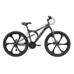 Велосипед Black One Totem FS 26 D FW (2021) горный рам.:20" кол.:26" серый/черный 20.9кг (H000017190