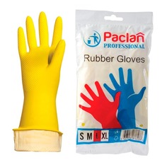 Перчатки хлопок PACLAN Professional, многоразовые, размер: L, латекс, 1 пара, цвет желтый [407849] 100 шт./кор.