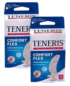 Пластырь TENERIS Comfort Flex, бактерицидный, 20+20 шт (1319-008)