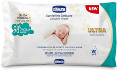 Влажные салфетки Chicco ультра-мягкие, с клапаном, 60 шт (00009163600000)
