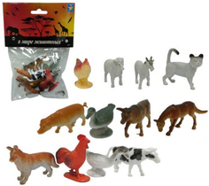 Детский игровой набор 1toy "В мире животных: Животные с фермы", 12 шт (Т50552)