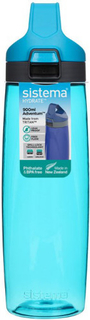 Бутылка для воды с кнопкой Sistema Hydrate, Тритан, 900 мл, голубая (680)
