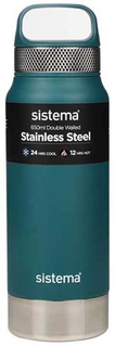 Термобутылка Sistema Hydrate, 0,65 мл, зеленая (560)
