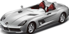 Радиоуправляемая машина Rastar Mercedes-Benz SLR, 1:12, серебряная (42400S)