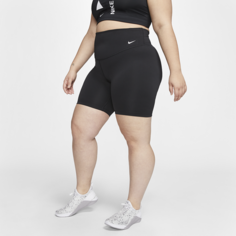 Женские шорты Nike One 18 см (большие размеры) - Черный