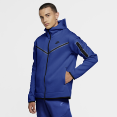 Мужская худи с молнией во всю длину Nike Sportswear Tech Fleece - Синий