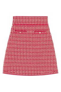 Красная юбка-мини из твида Sandro