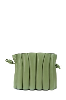 Зеленый кожаный клатч Flamenco Ondas Loewe
