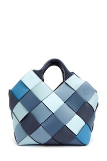 Сине-голубая кожаная сумка Loewe