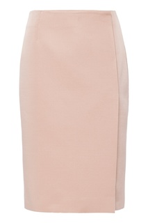 Пудрово-розовая прямая юбка Prada