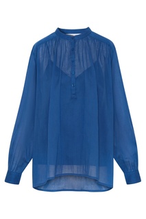 Двухслойная блузка цвета индиго Nahel Gerard Darel