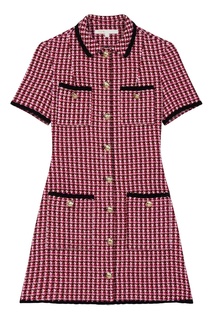 Платье из твида с контрастной отделкой Maje