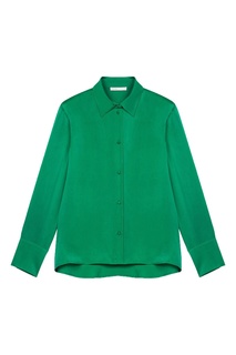 Зеленая шелковая рубашка Maje