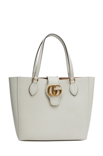 Белая кожаная сумка Gucci
