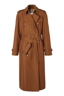 Коричневый тренч из хлопка Waterloo Burberry