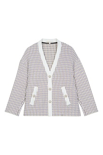Жакет из твида цвета экрю Maje