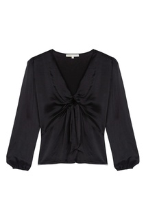 Черный шелковый топ Maje