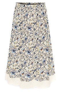 Юбка с принтом и кружевом Gerard Darel