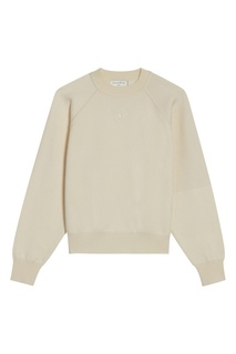 Белый свитшот с вышитым логотипом Sandro