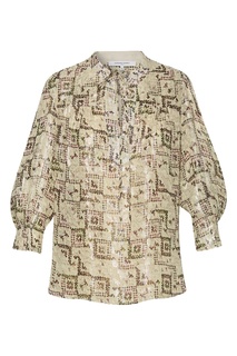 Блузка из шелка с металлизированным волокном Gerard Darel