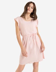 Розовое платье с рукавами-крылышками Gloria Jeans