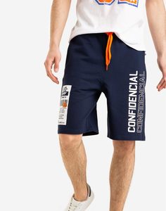 Синие спортивные шорты с принтом Gloria Jeans
