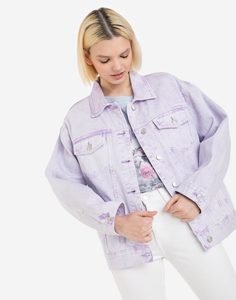 Сиреневая джинсовая куртка oversize Gloria Jeans