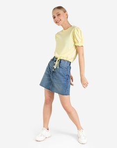 Джинсовая юбка-трапеция мини Gloria Jeans