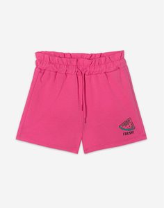 Розовые спортивные шорты с принтом Fresh для девочки Gloria Jeans