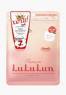 Маска для лица LuLuLun увлажняющая и улучшающая цвет лица «Персик из Яманаси» Premium Face Mask Peach 7, 130 г