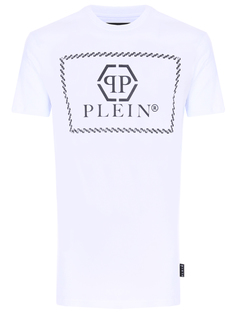 Футболка хлопковая с принтом Philipp Plein