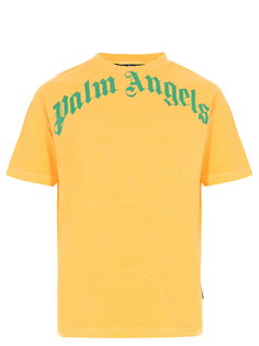 Футболка хлопковая с принтом Palm Angels