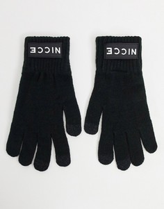 Черные трикотажные перчатки для сенсорных гаджетов Nicce-Черный