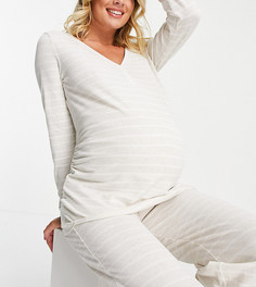 Серый пижамный топ из органического хлопка на пуговицах Lindex Maternity