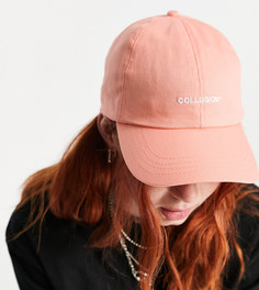 Розовая кепка с логотипом COLLUSION Unisex-Розовый цвет