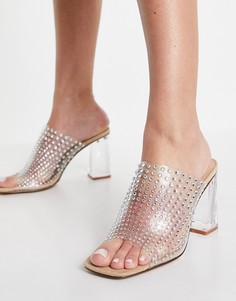 Прозрачные мюли на каблуке с шипами Steve Madden Nicely-Многоцветный