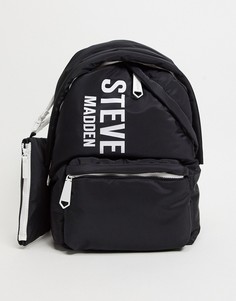 Черный рюкзак с логотипом и ремешком на запястье Steve Madden Nepal