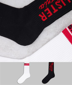 Набор из 2 пар носков черного и белого цвета с логотипом Hollister-Черный цвет