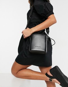 Черная сумка через плечо с затягивающимся шнурком Claudia Canova-Черный цвет