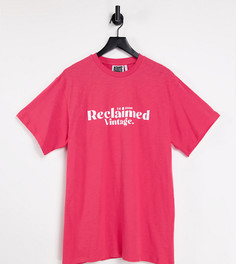 Красная футболка в стиле унисекс с логотипом Reclaimed Vintage Inspired-Красный