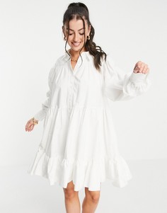 Белое платье-рубашка мини А-силуэта в стиле oversized ASOS EDITION-Белый
