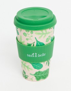 Чашка для кофе с принтом «Powered By Plants» Sass & Belle-Розовый цвет