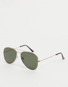 Коричневые солнцезащитные очки-авиаторы Vero Moda-Коричневый цвет
