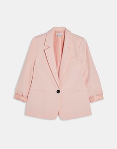 Розовый однобортный пиджак Topshop-Розовый цвет