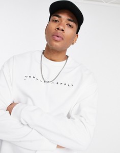 Белый oversized-свитшот с принтом ASOS Unrvlld Spply