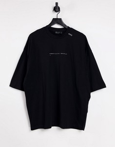 Черная oversized-футболка с логотипом ASOS Unrvlld Spply-Черный цвет