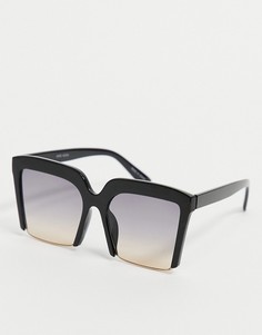 Черные квадратные солнцезащитные очки с градиентными линзами Vero Moda-Черный цвет